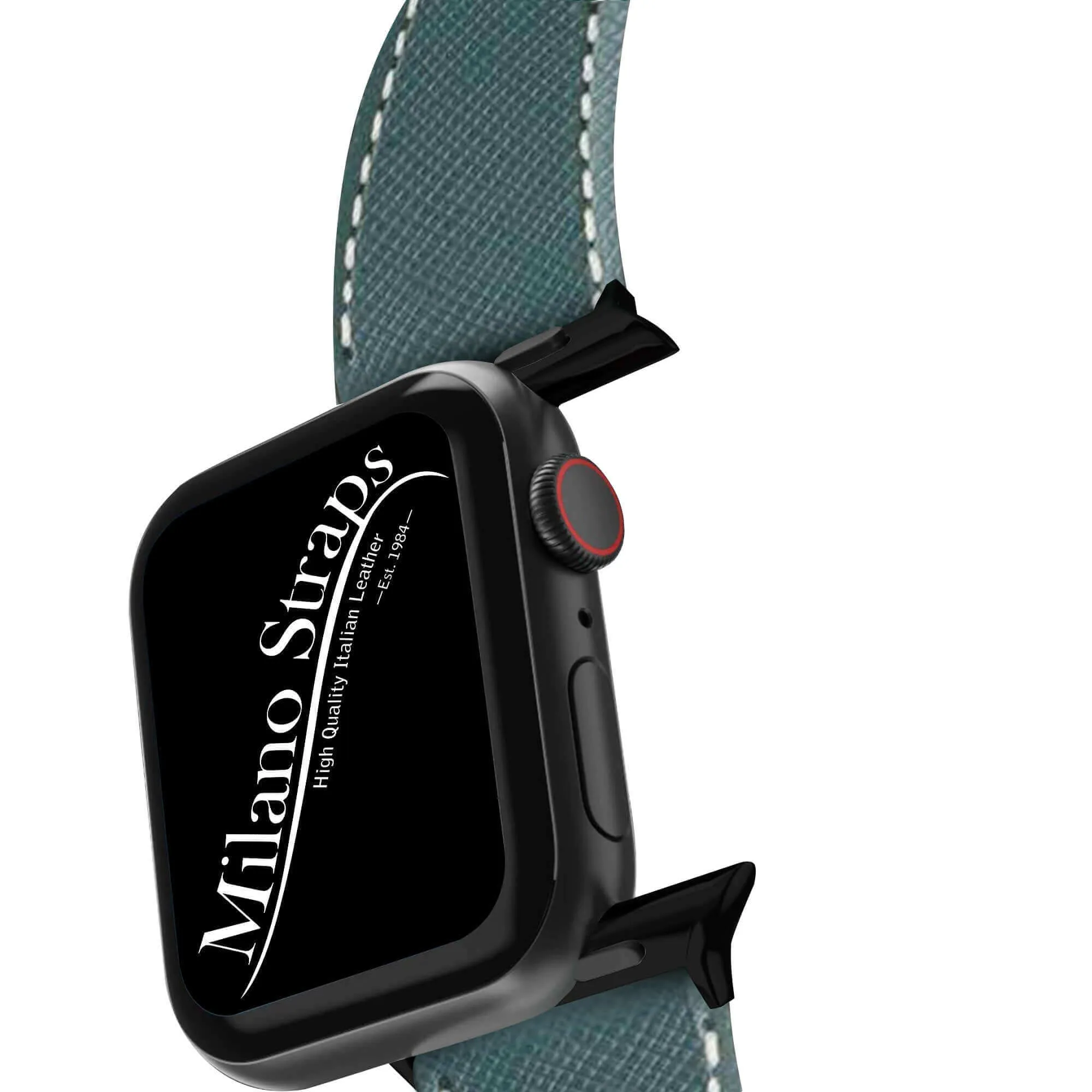Apple Watch Leather Band ™ Green Saffiano Tone Stitches