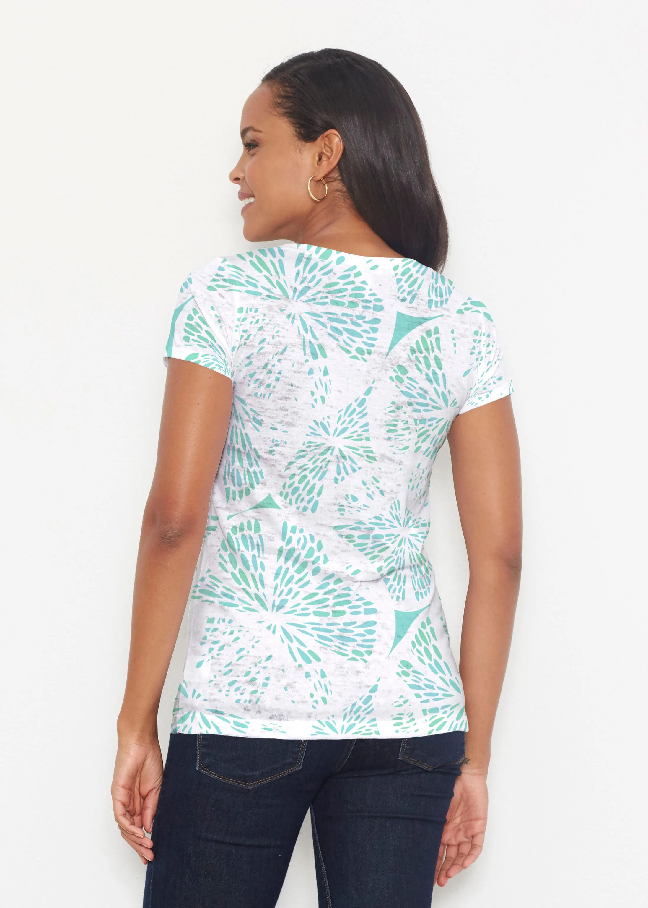 Aqua Citrus (7855) ~ Signature Short Sleeve Scoop Shirt