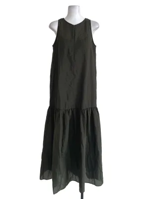 Army Green Tiered Dress