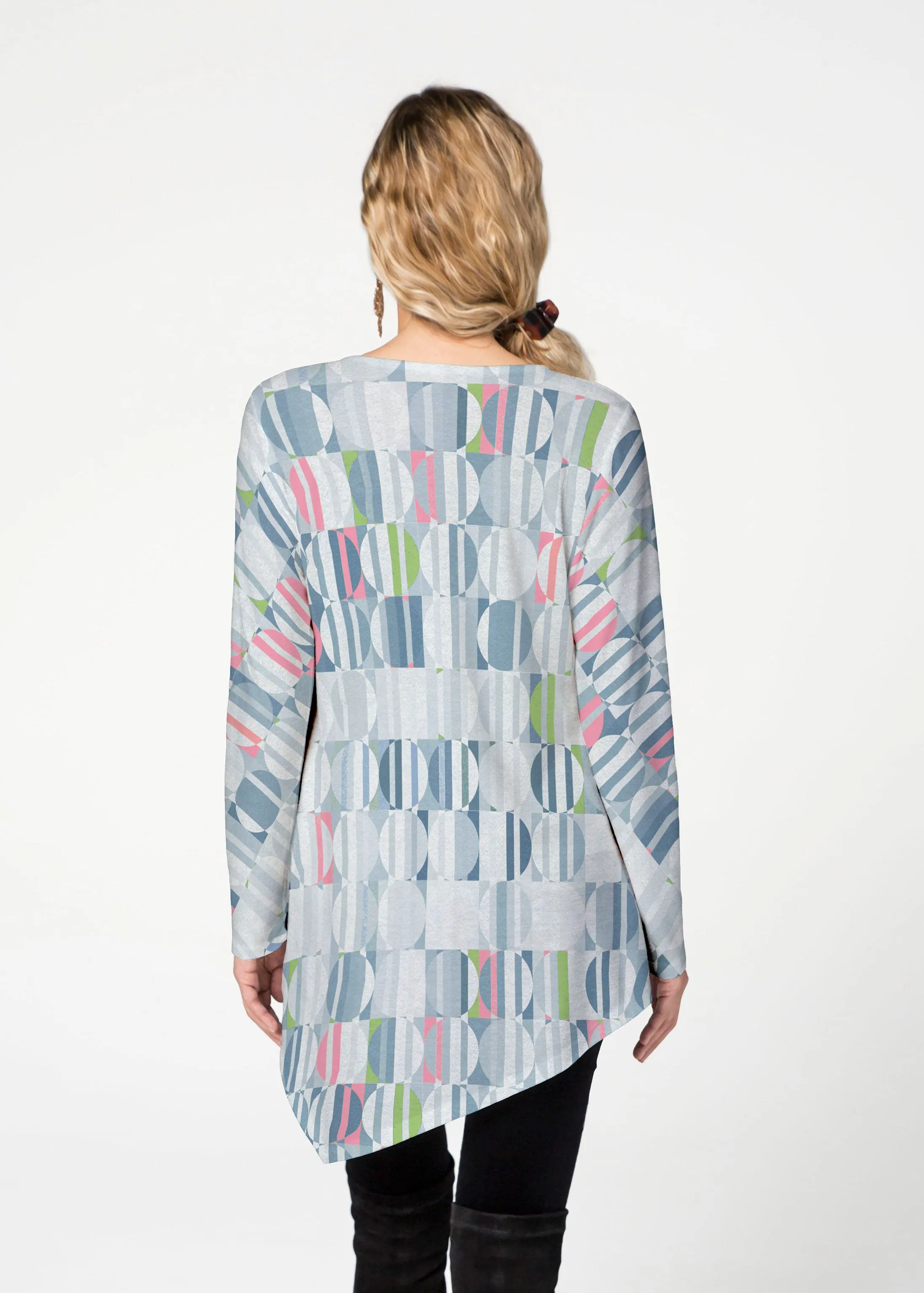 Around We Go (8012) ~ Asymmetrical French Terry Tunic