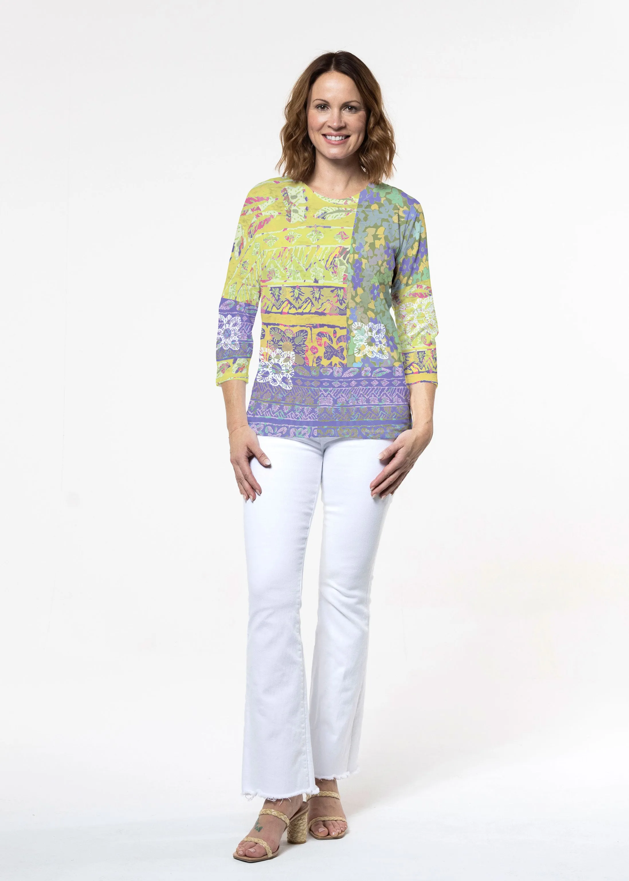 Aspen (19191) ~ Signature 3/4 Sleeve Crew Neck Top