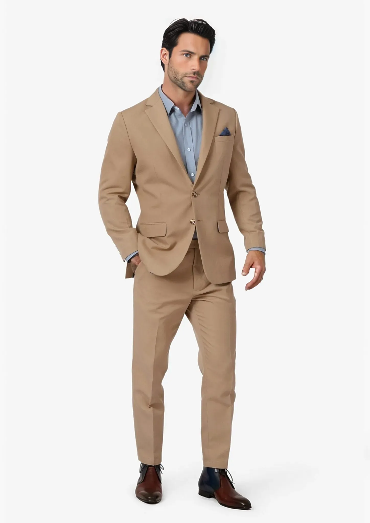 Astor Camel Cotton Suit