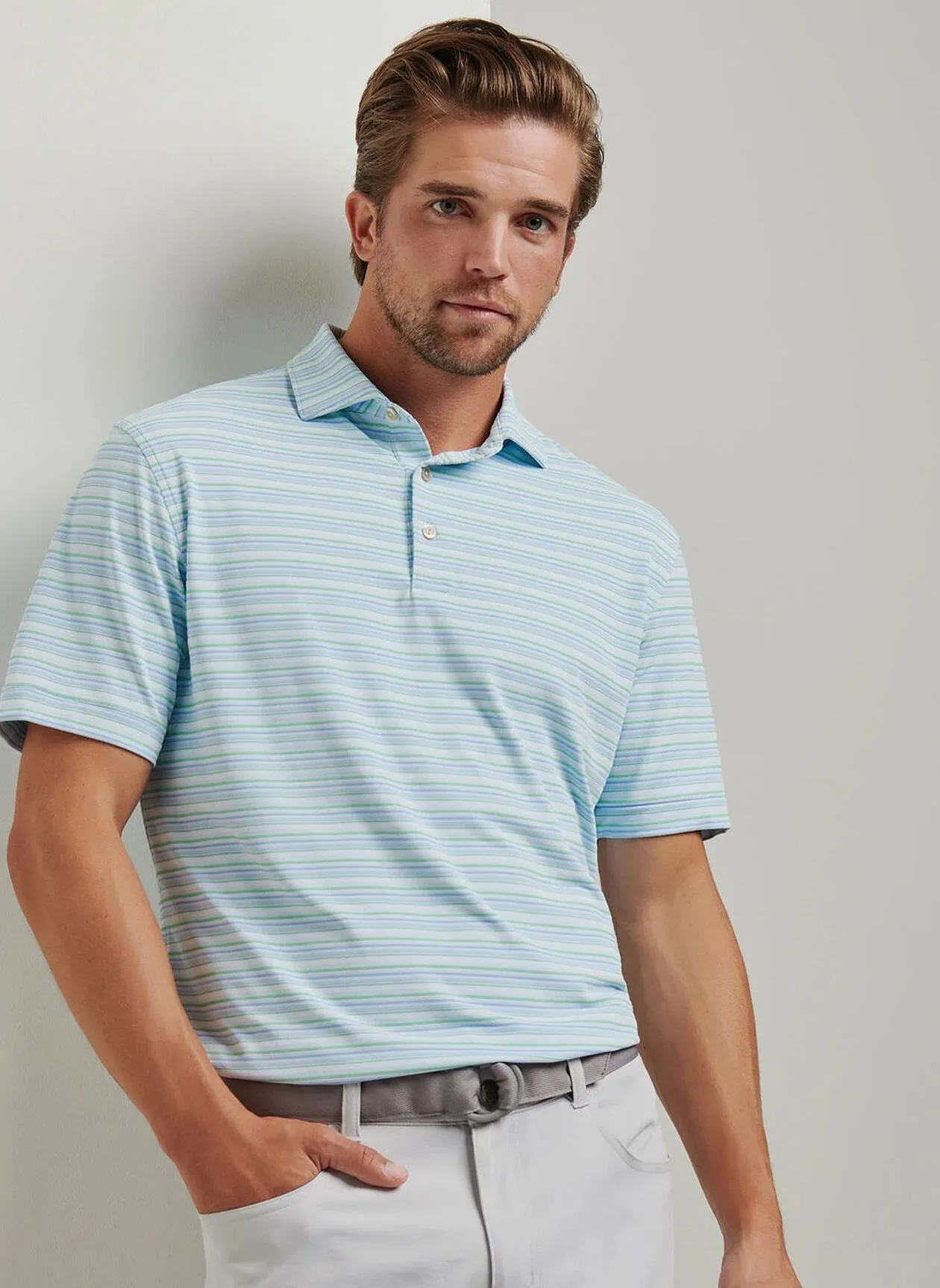 Atrium Performance Jersey Polo (Pale Blue)