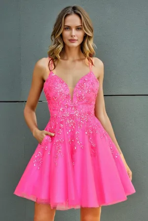 Azalea A Line Spaghetti Straps Tulle Homecoming Dresses