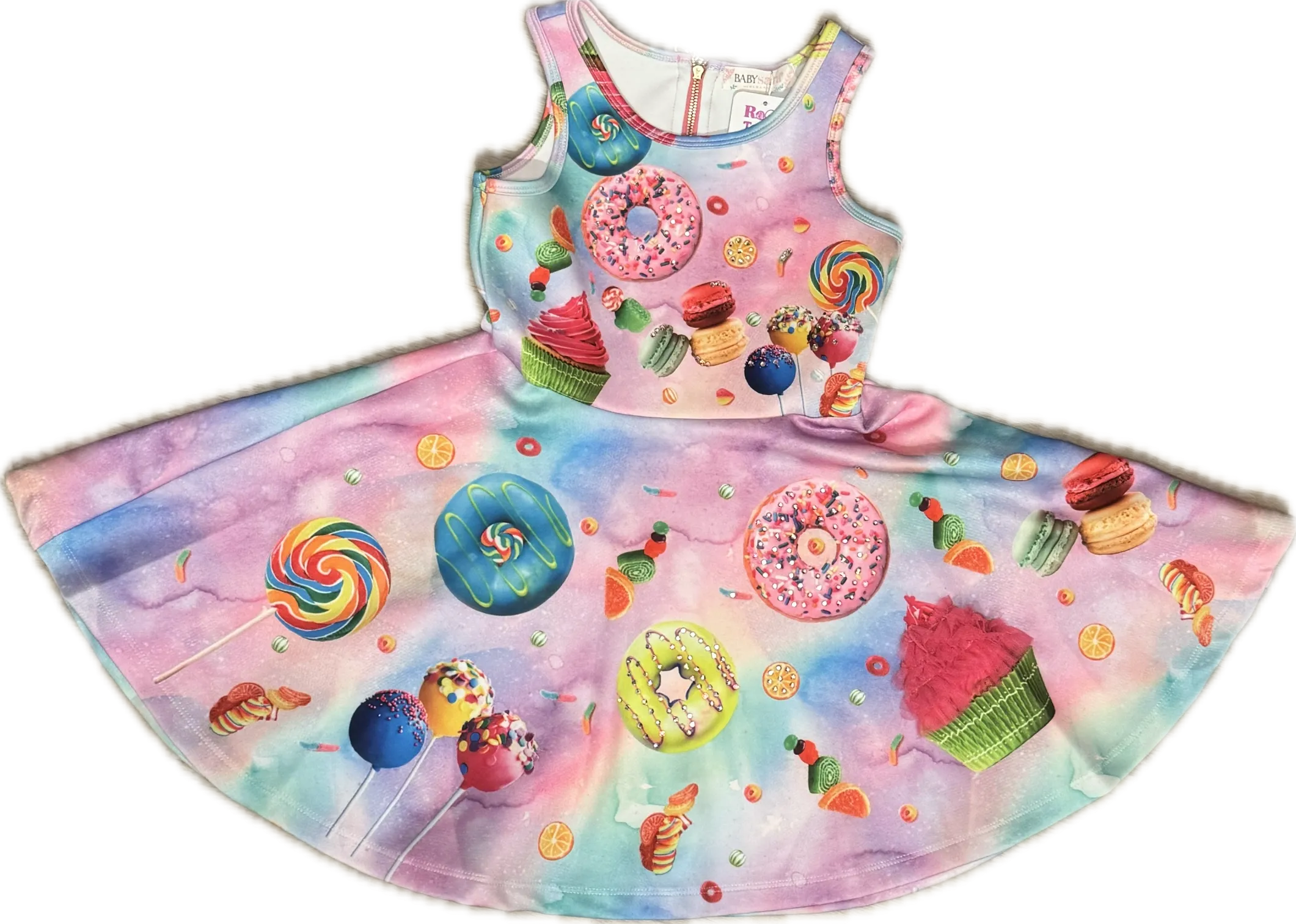 Baby Sara- Donut & Cupcake Flare Dress