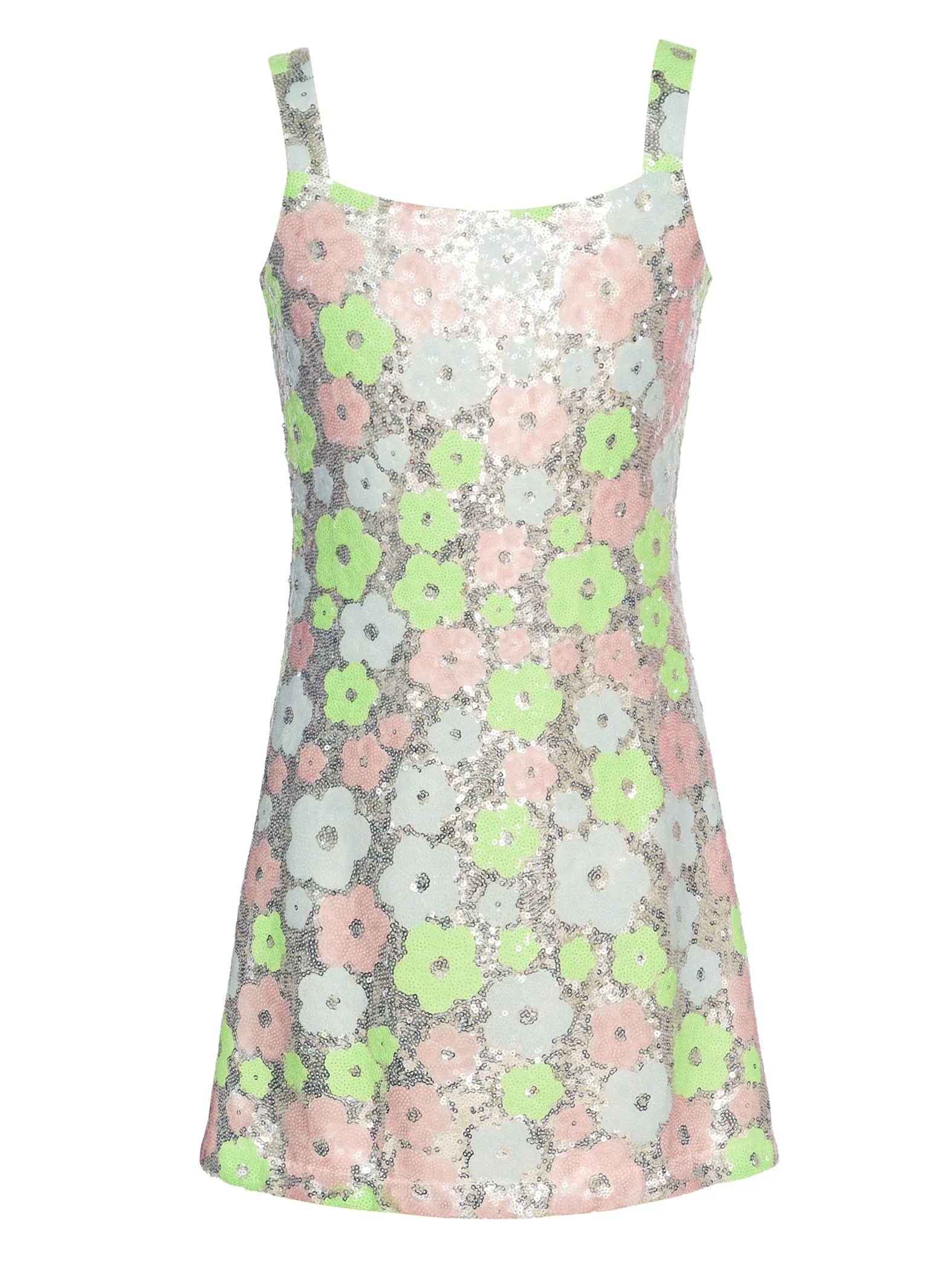 BABY sara- Multi Silver Flower Sequin Dress