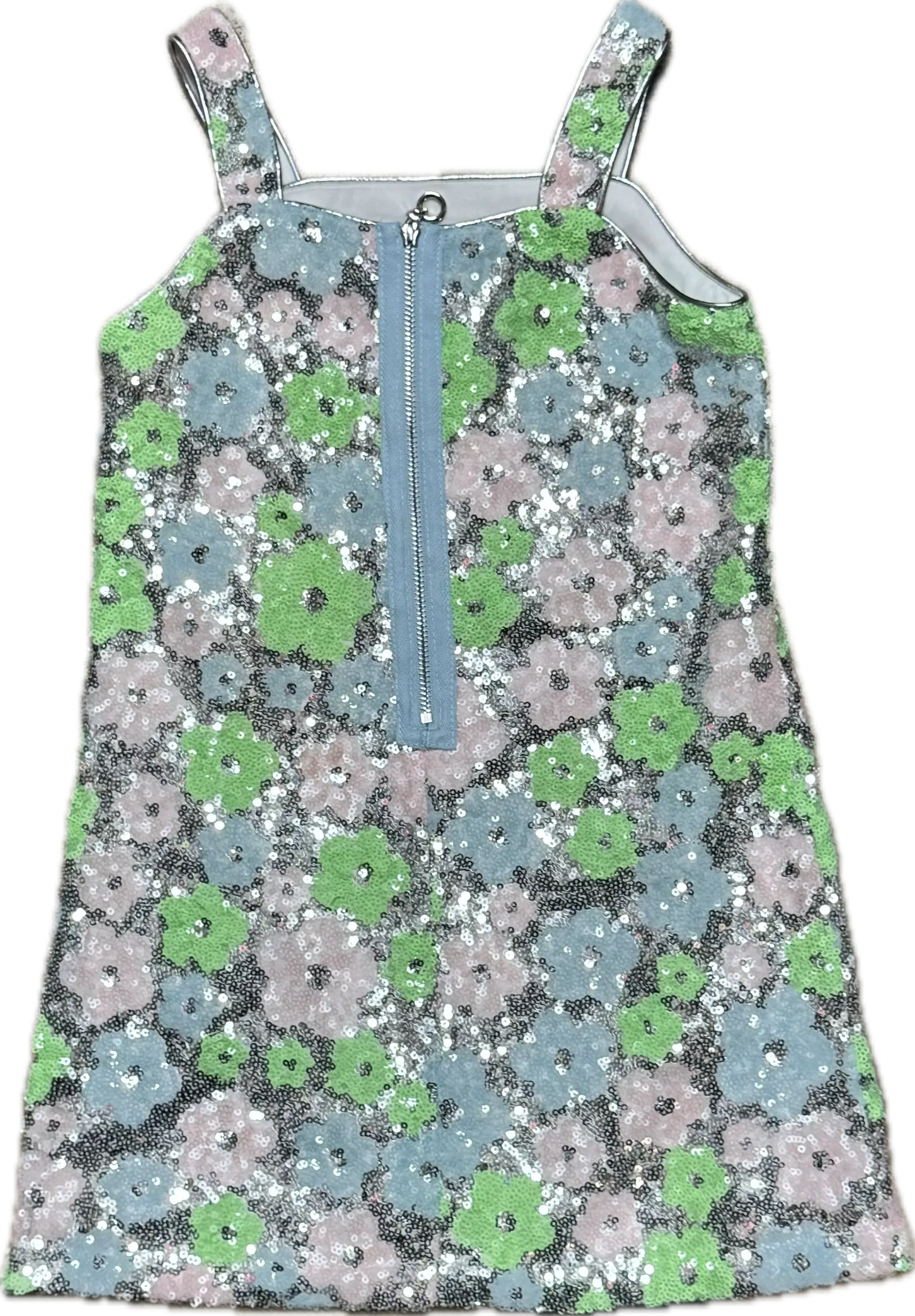BABY sara- Multi Silver Flower Sequin Dress