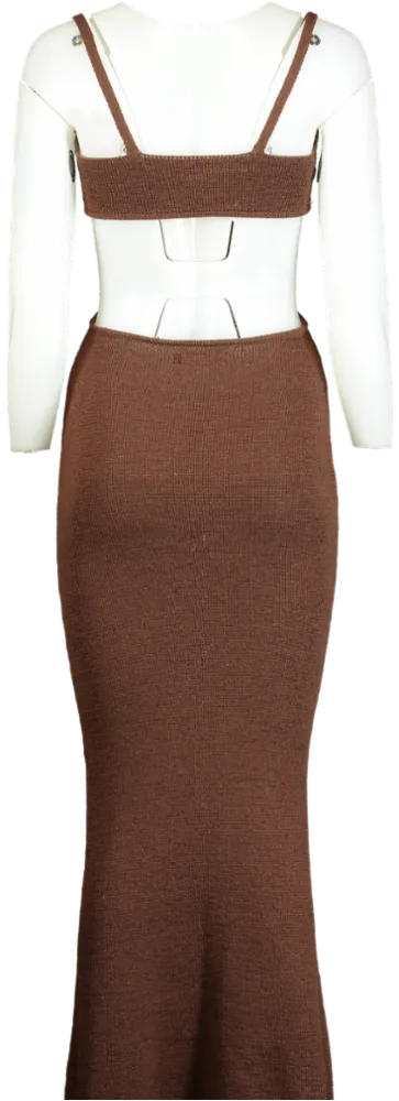 Babyboo Brown Cut-Out Maxi Dress S