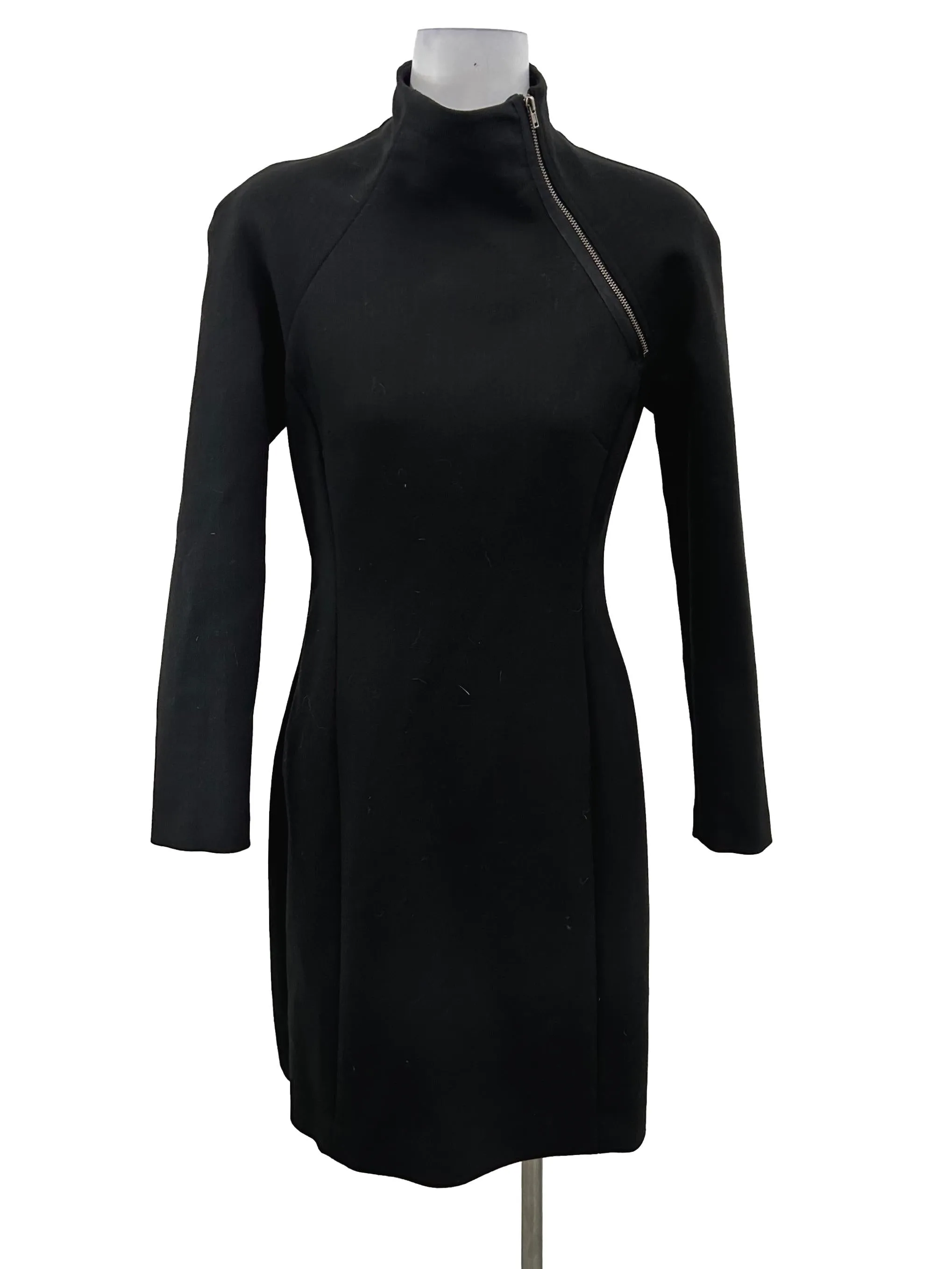 Back Turtleneck Zip Dress