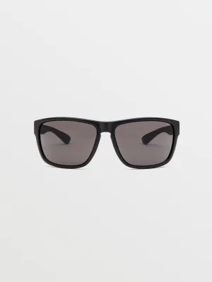 Baloney Matte Black Sunglasses (Gray Lens) - GRAY