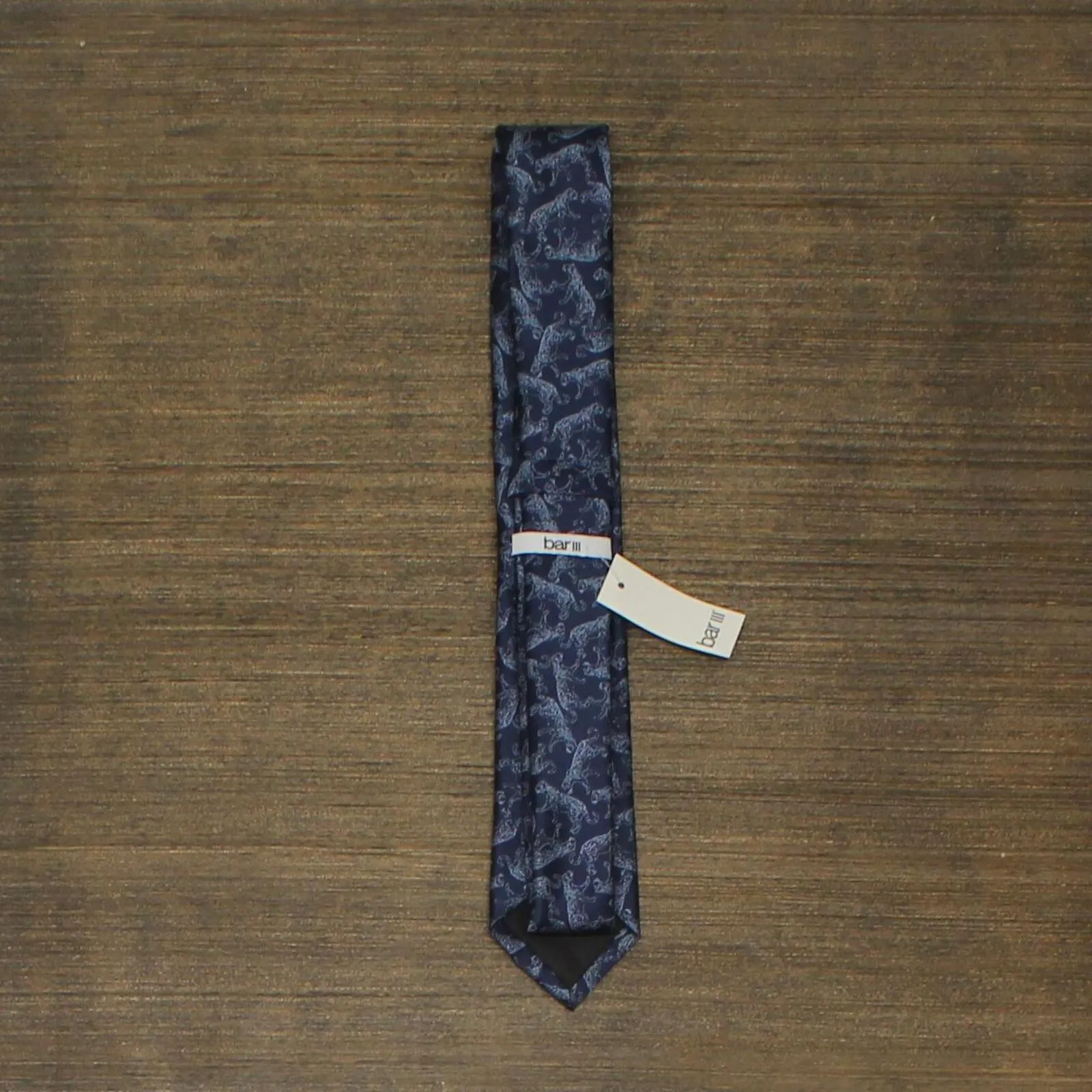 Bar III Men's Leopard Solid Skinny Tie 13C1-3020