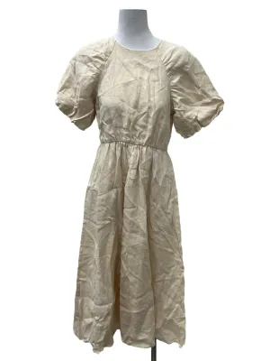 Beige Round Neck Dress OSN