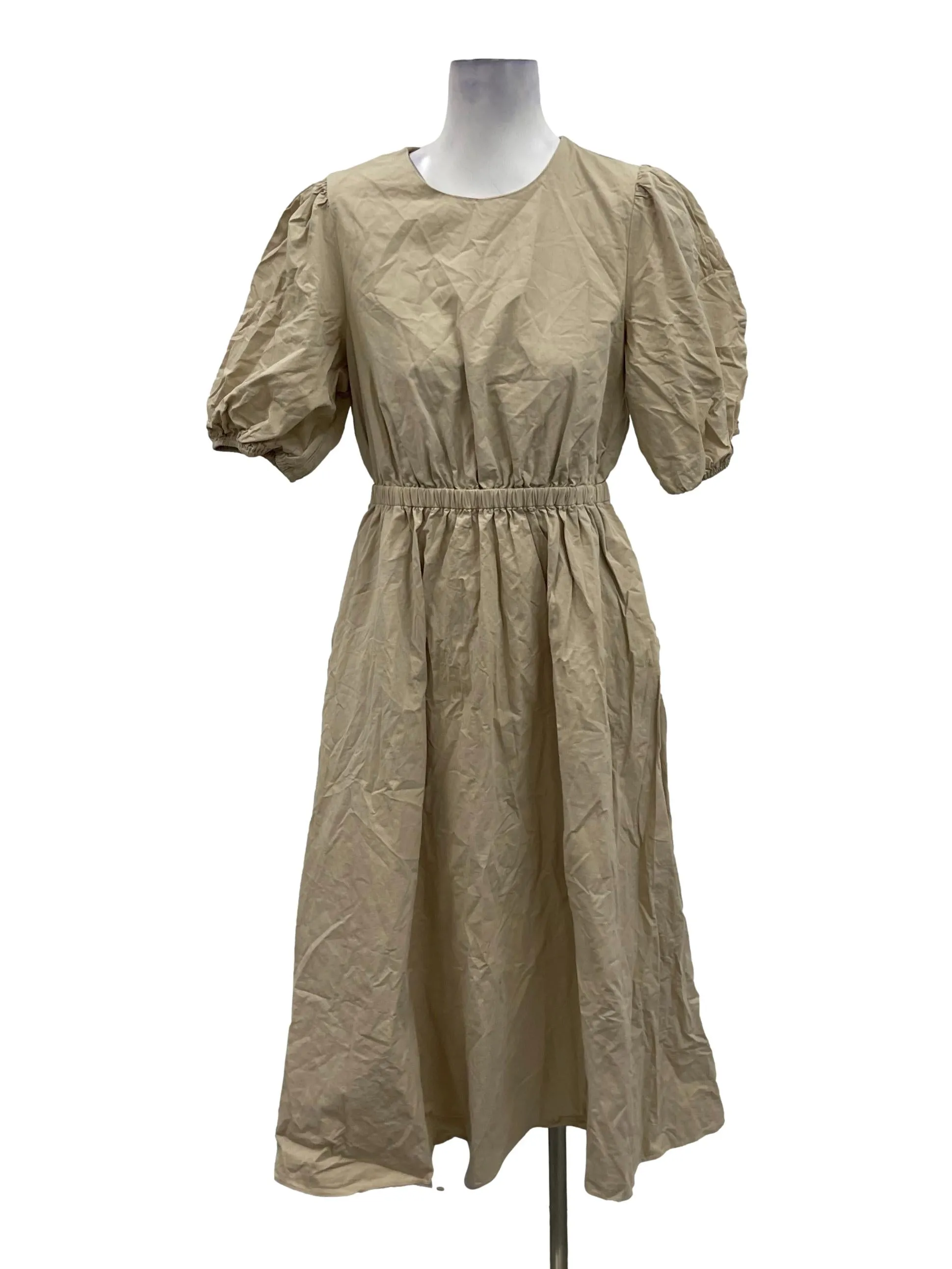 Beige Roundneck Maxi Dress OSN