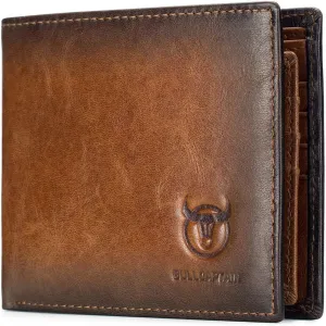Bifold Wallets for Men Genuine Leather Front Pocket Wallet