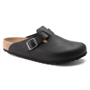 Birkenstock Men's Boston Grip Leather (Vintage Wood Black - Regular Fit)