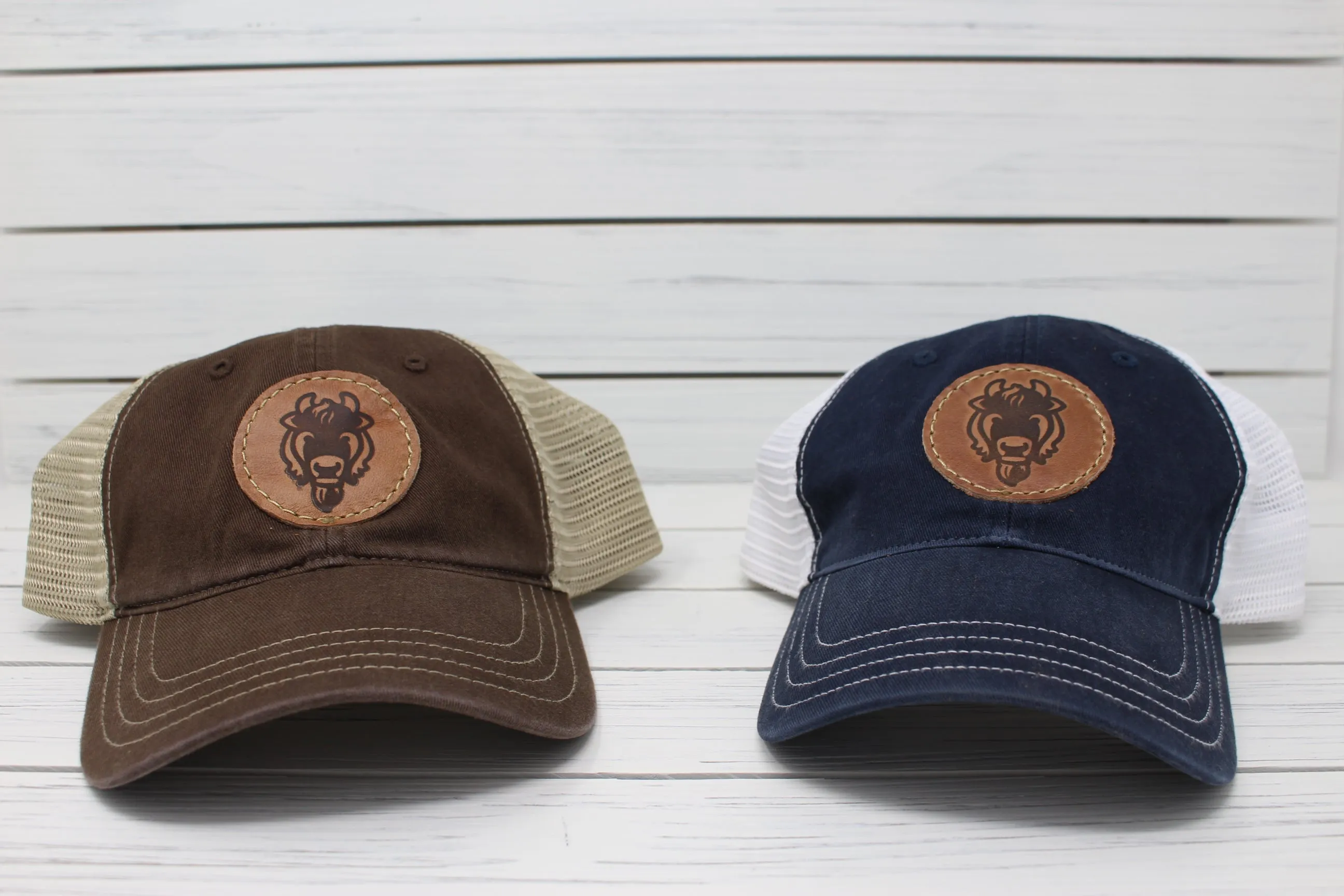 Bison Hat - Navy & White