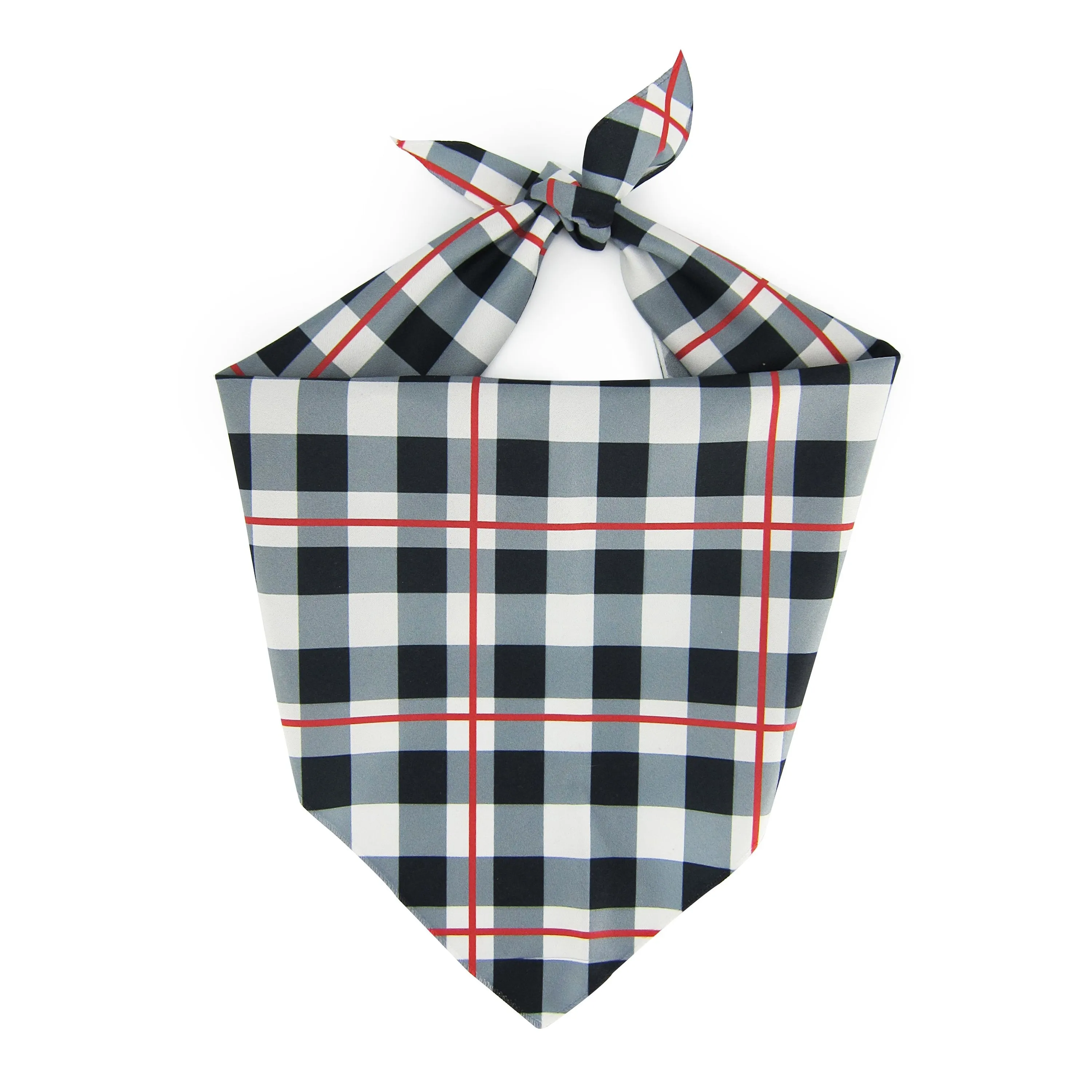 Black & White Plaid - Pet Bandana