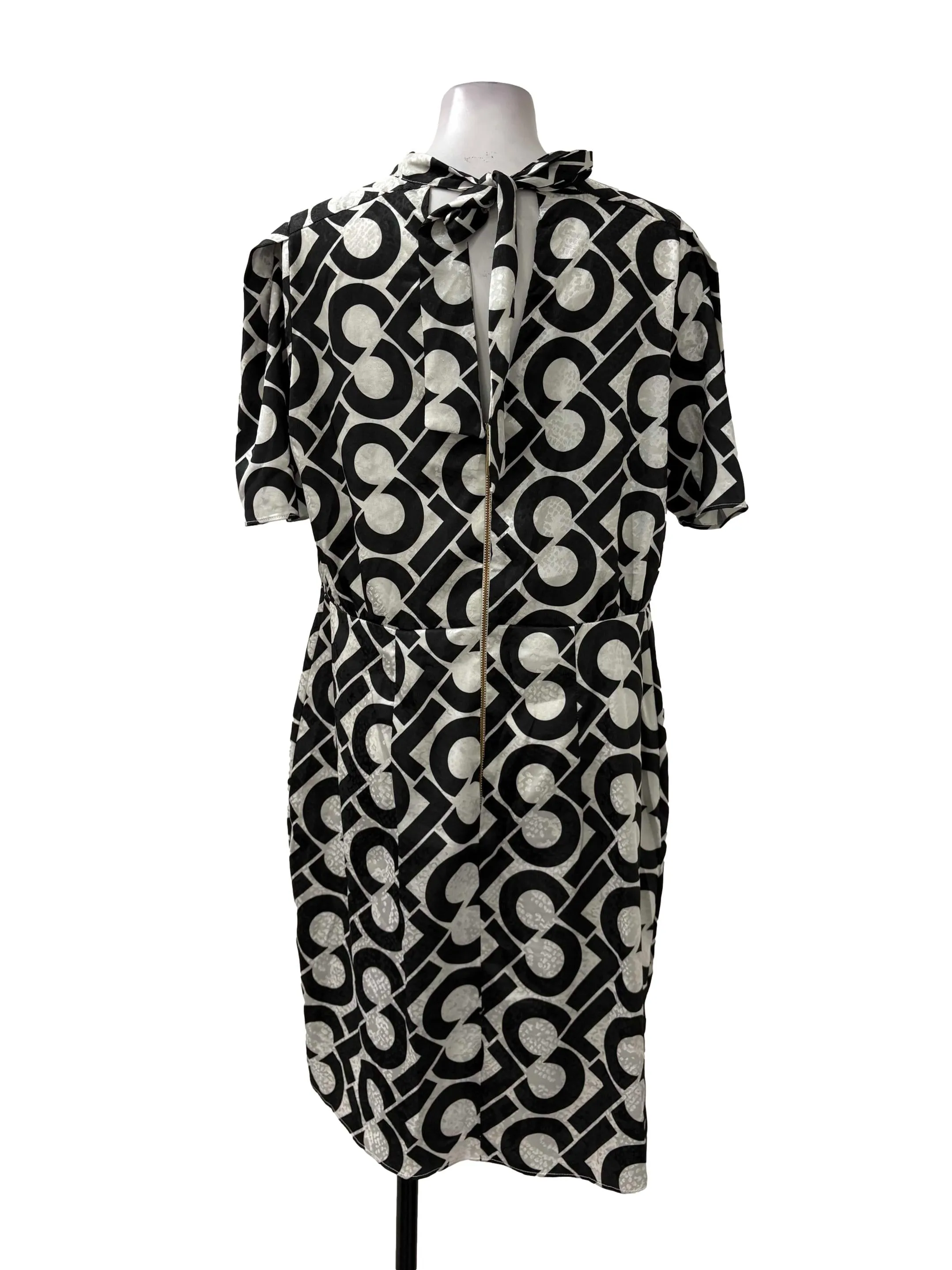 Black And White Printed Dress