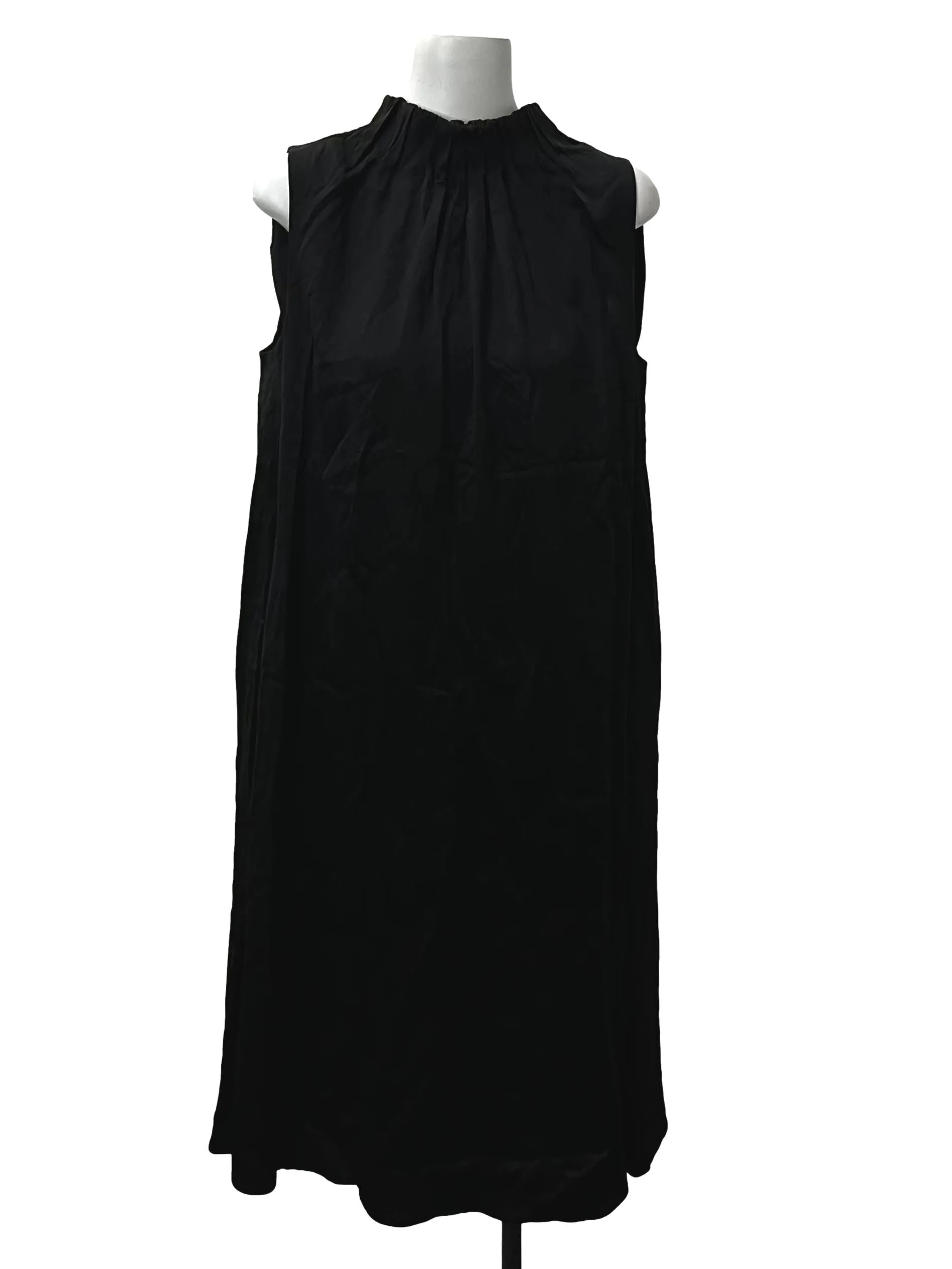 Black Elastic Collar Dress