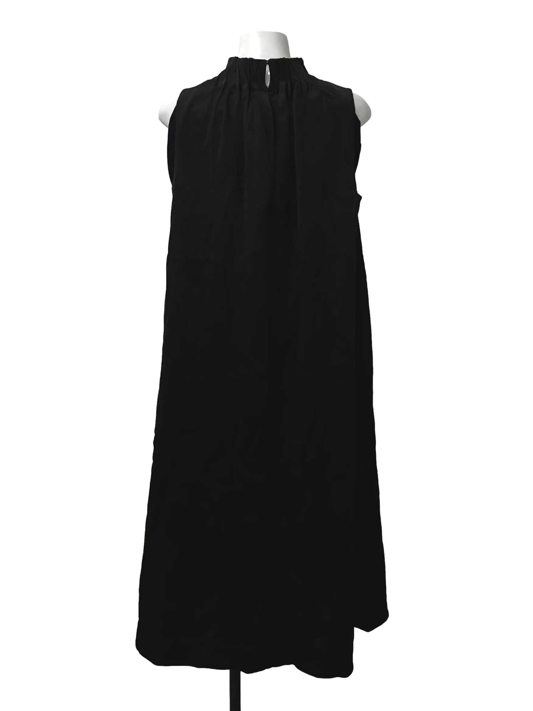 Black Elastic Collar Dress