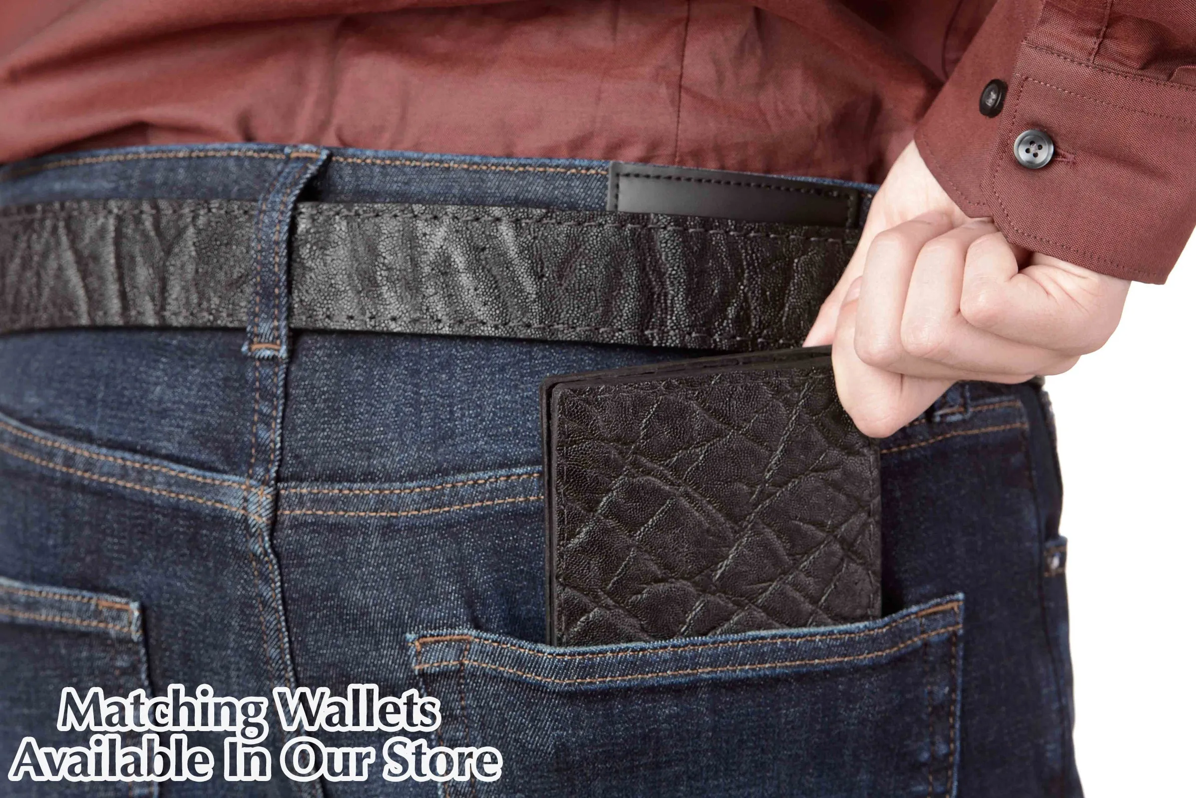 Black Elephant Money Belt With 25" Zipper