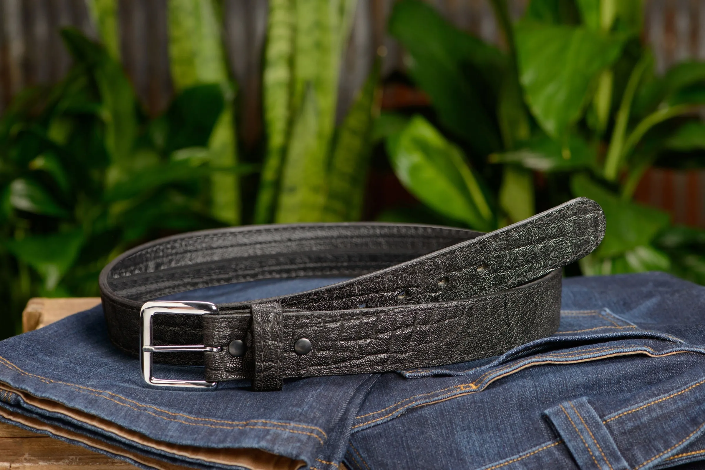 Black Elephant Money Belt With 25" Zipper