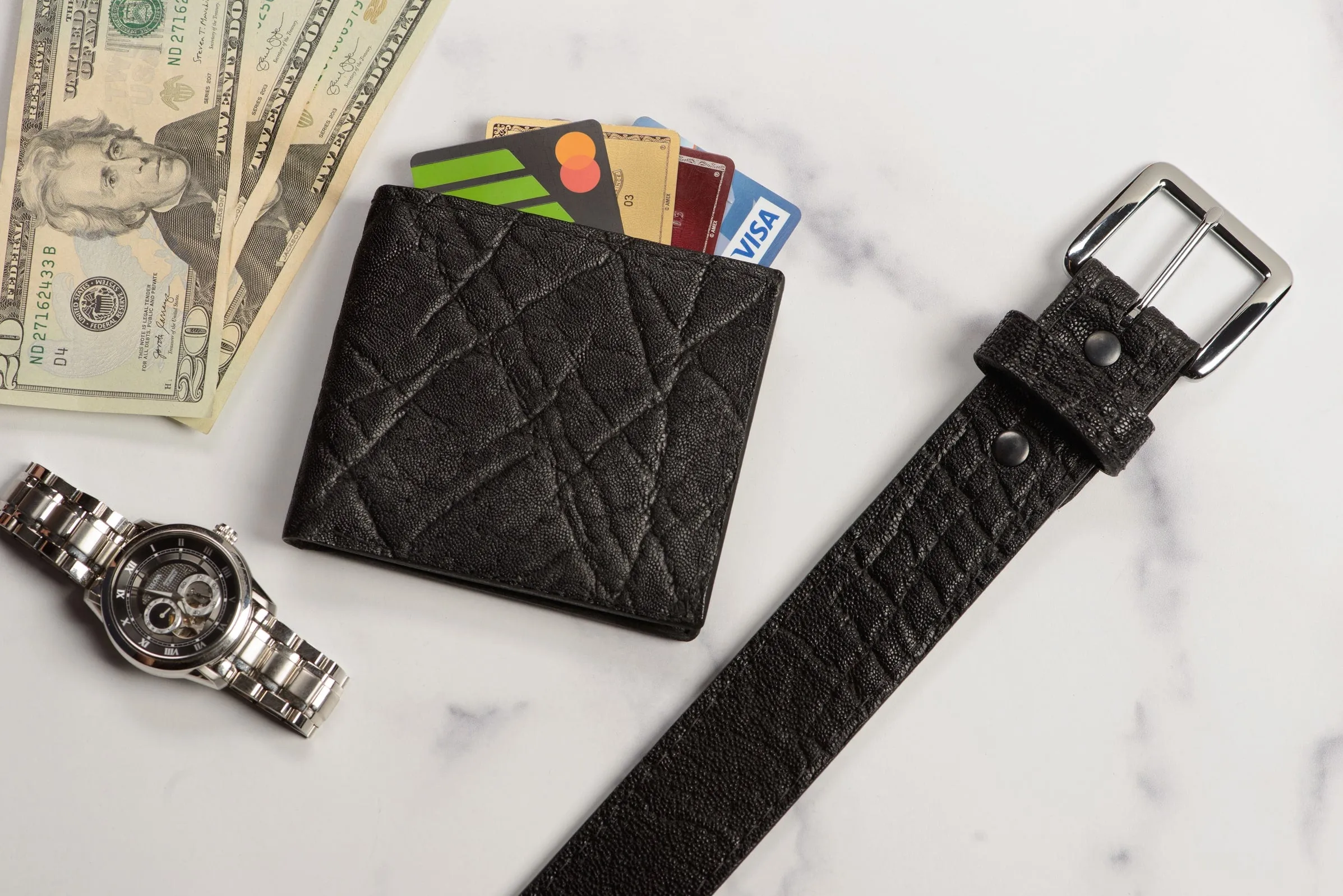 Black Elephant Money Belt With 25" Zipper