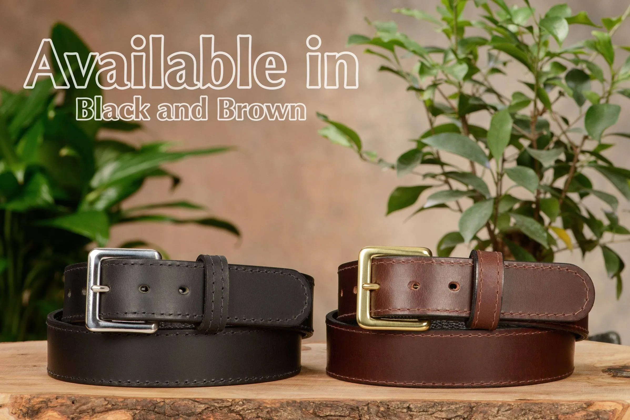 Black English Bridle Leather Money Belt With 25" Zipper