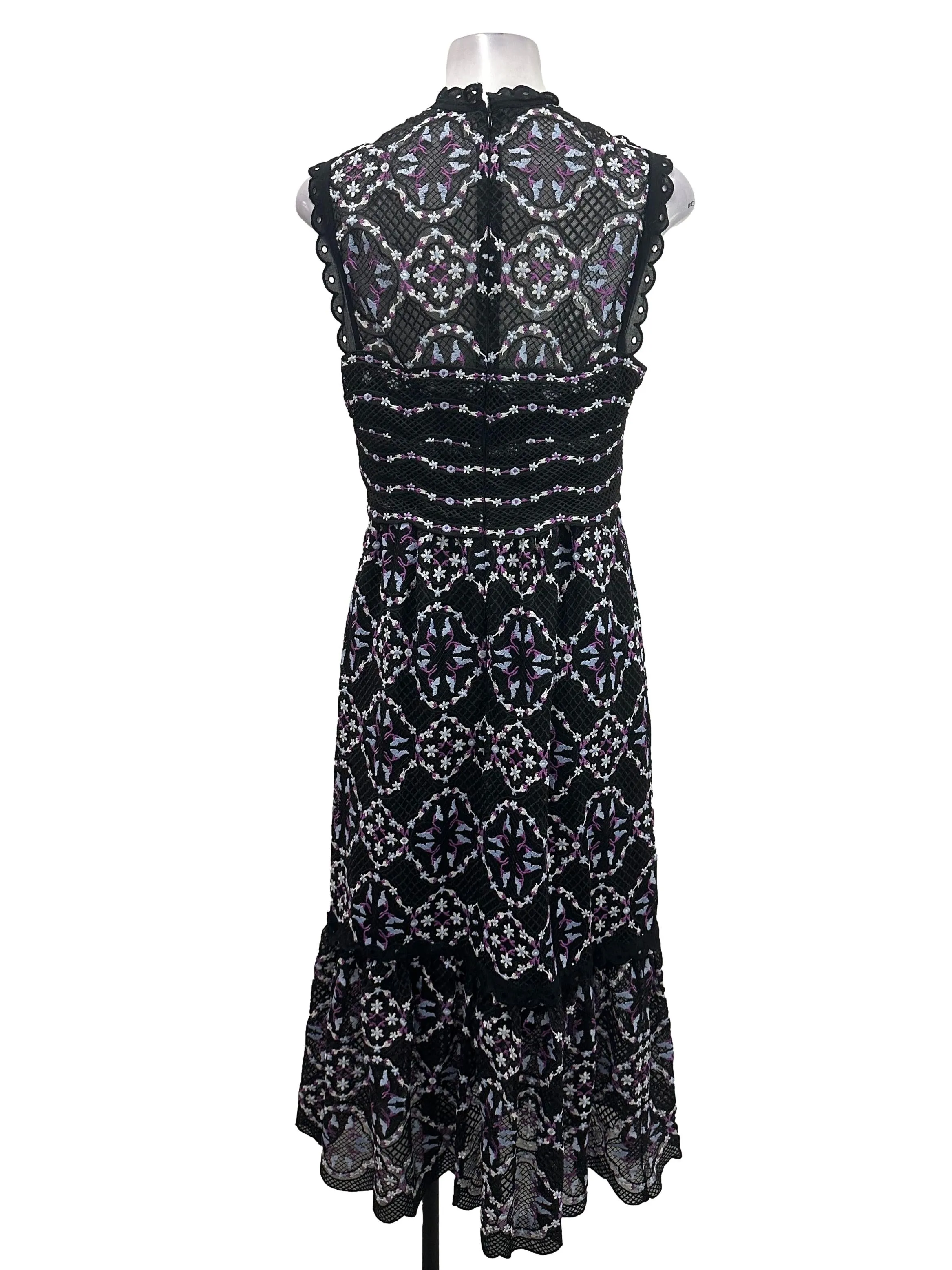 Black Eyelet Maxi Dress