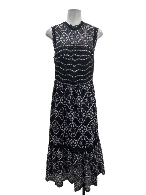 Black Eyelet Maxi Dress