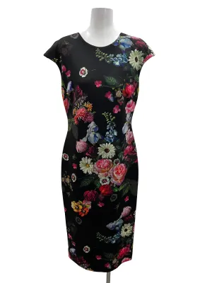 Black Floral Sheath Dress