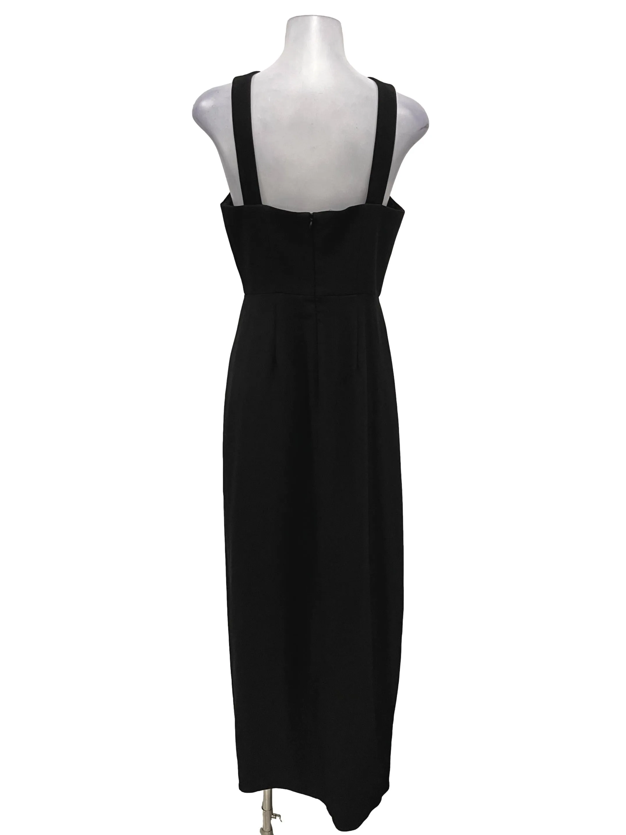 Black Halter Sleeveless Maxi Dress
