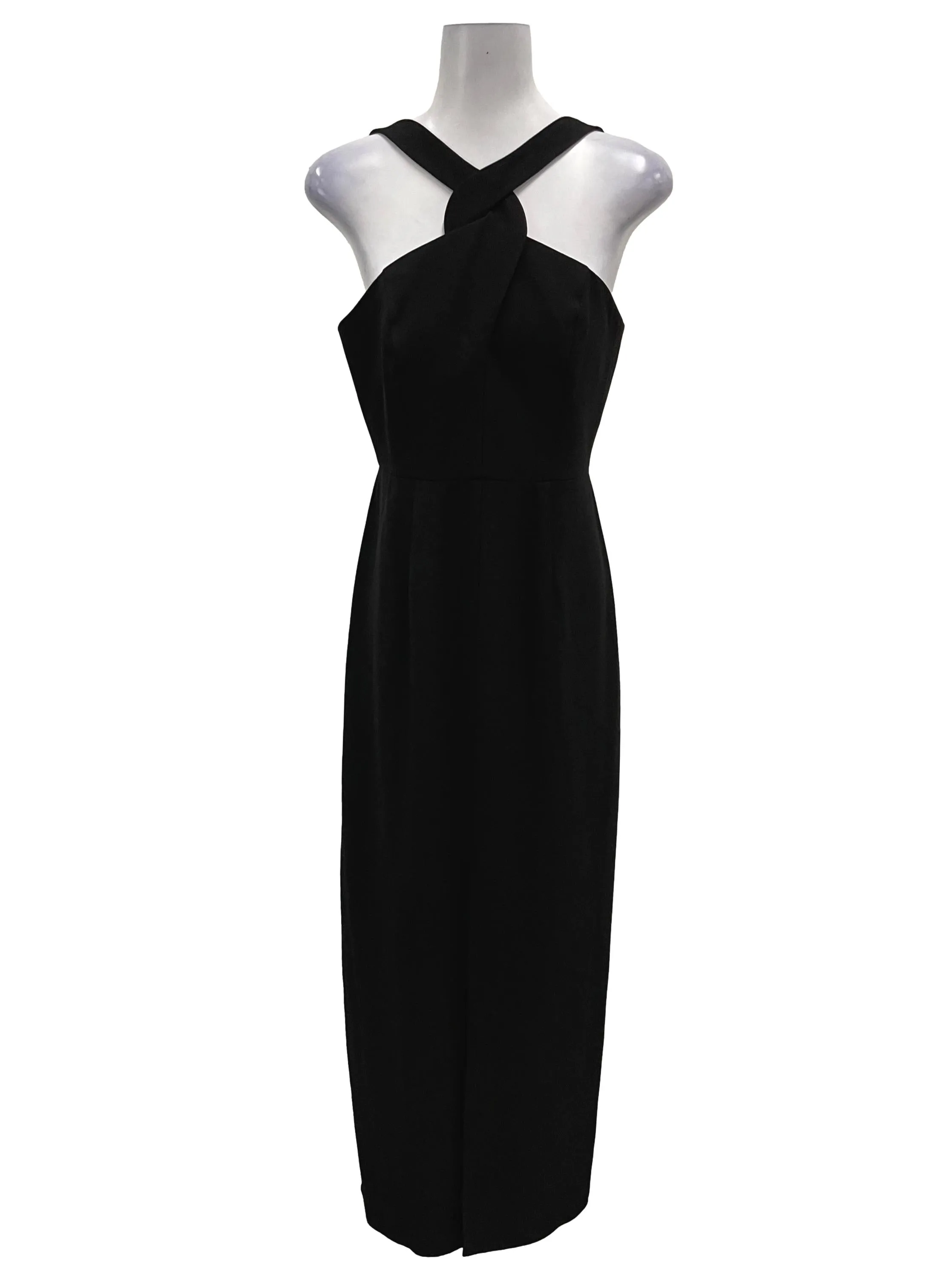 Black Halter Sleeveless Maxi Dress