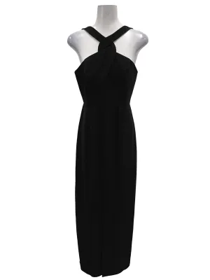 Black Halter Sleeveless Maxi Dress