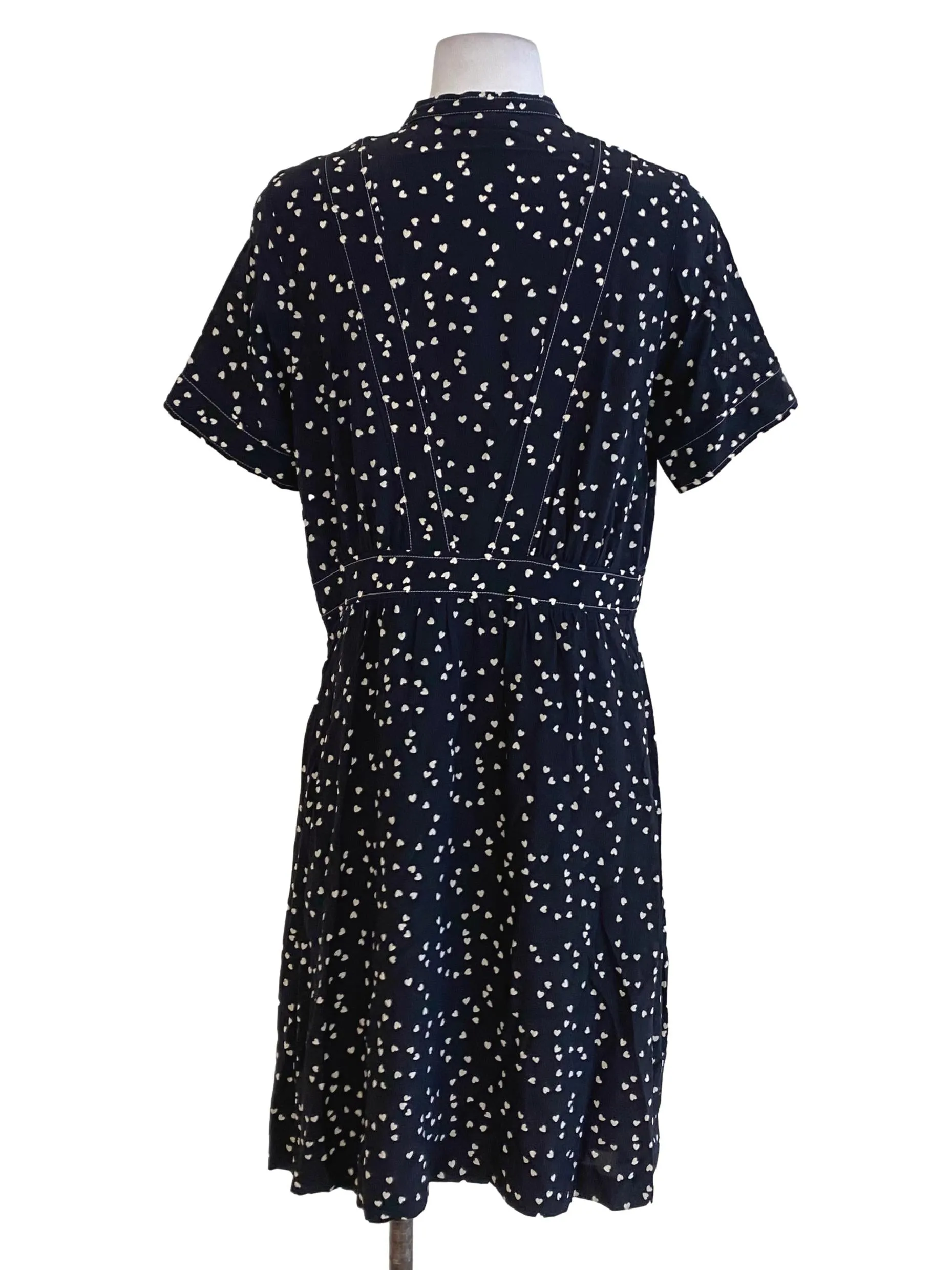 Black Heart Patterned Dress