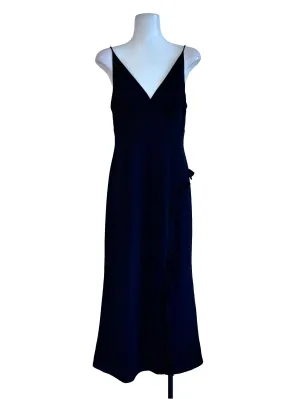 Black Ruffled Slip Dress