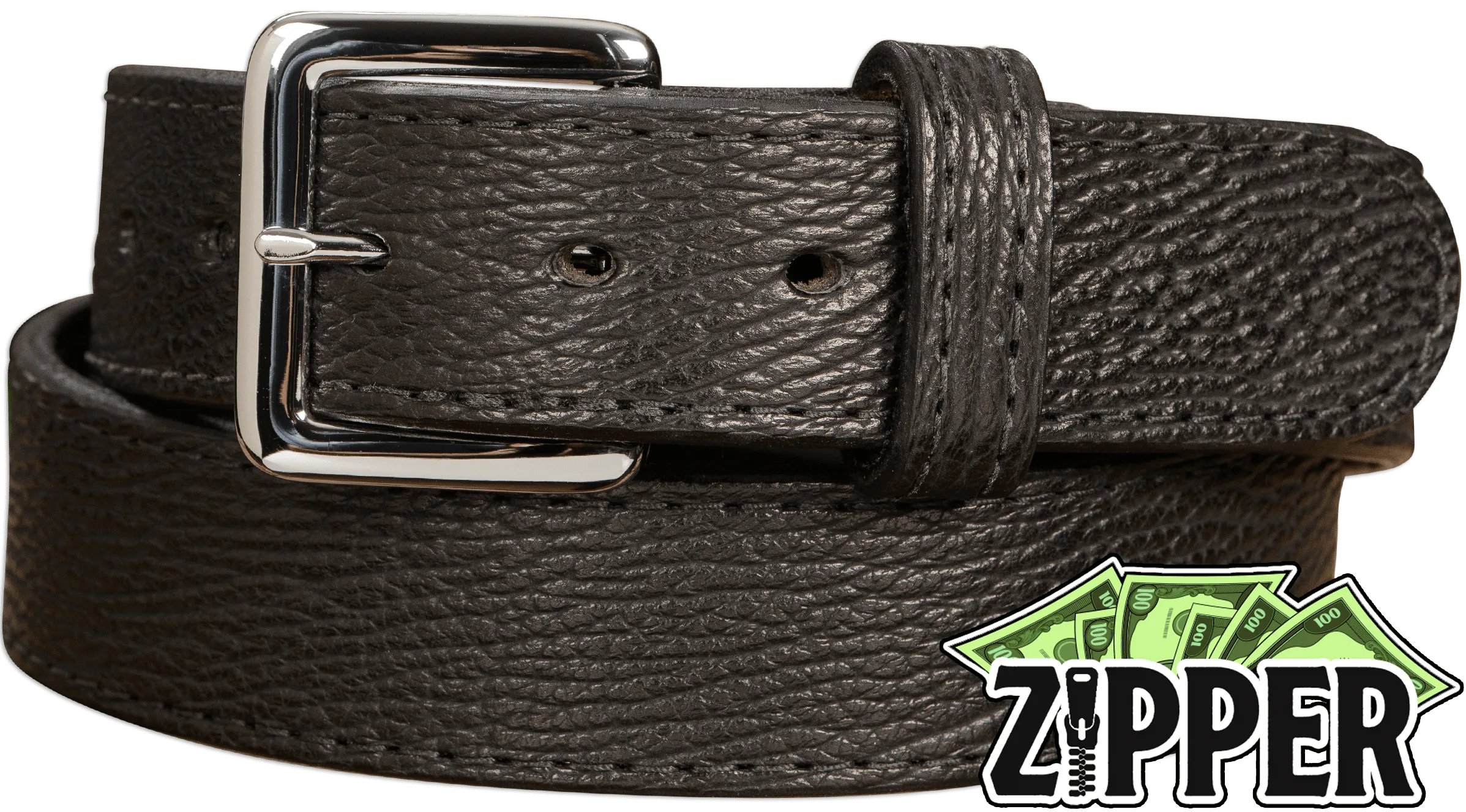 Black Shark Money Belt With 25" Zipper