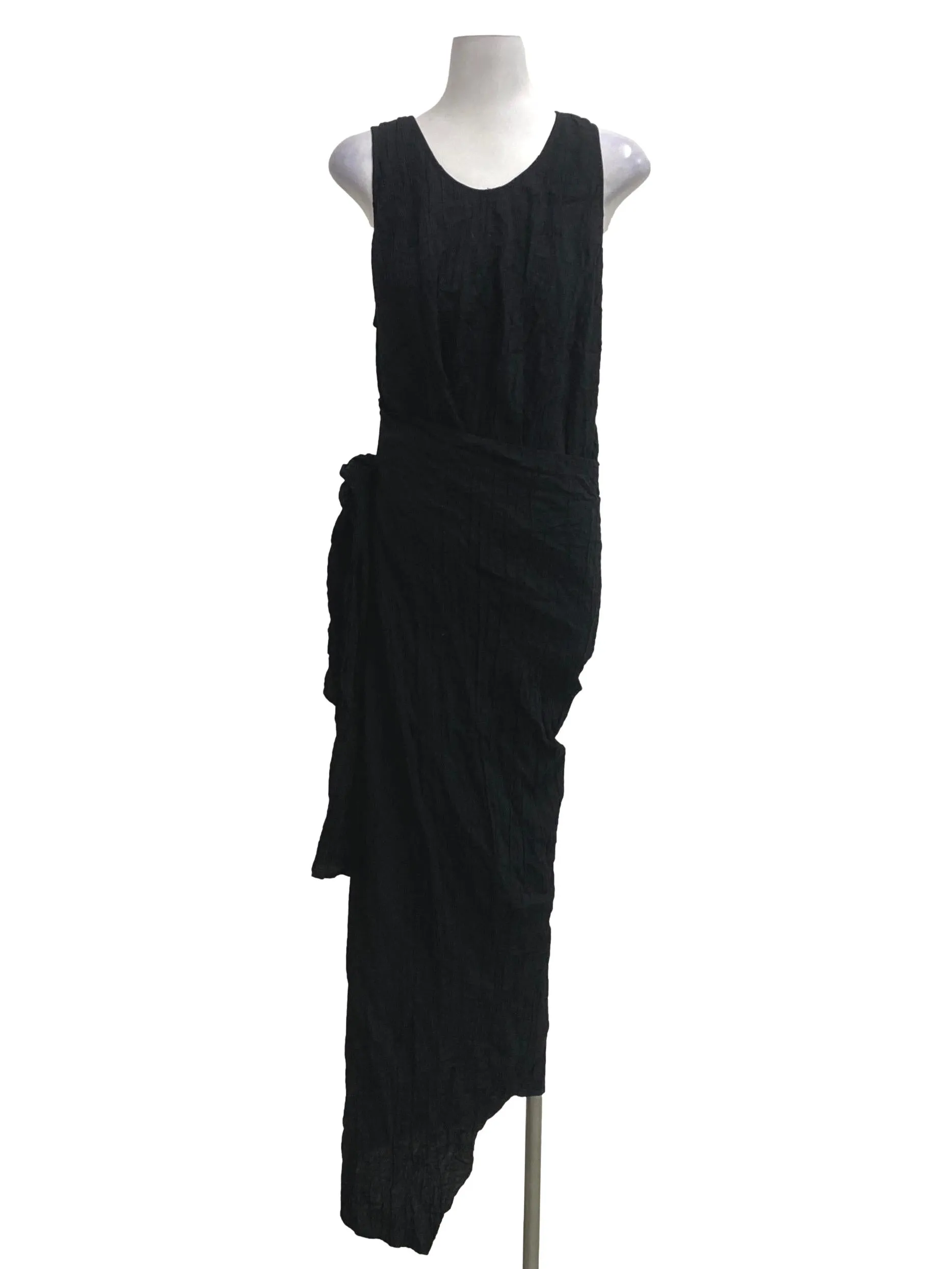 Black Sleeveless Asymmetrical Dress