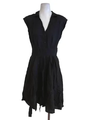 Black Sleeveless Blouson Dress
