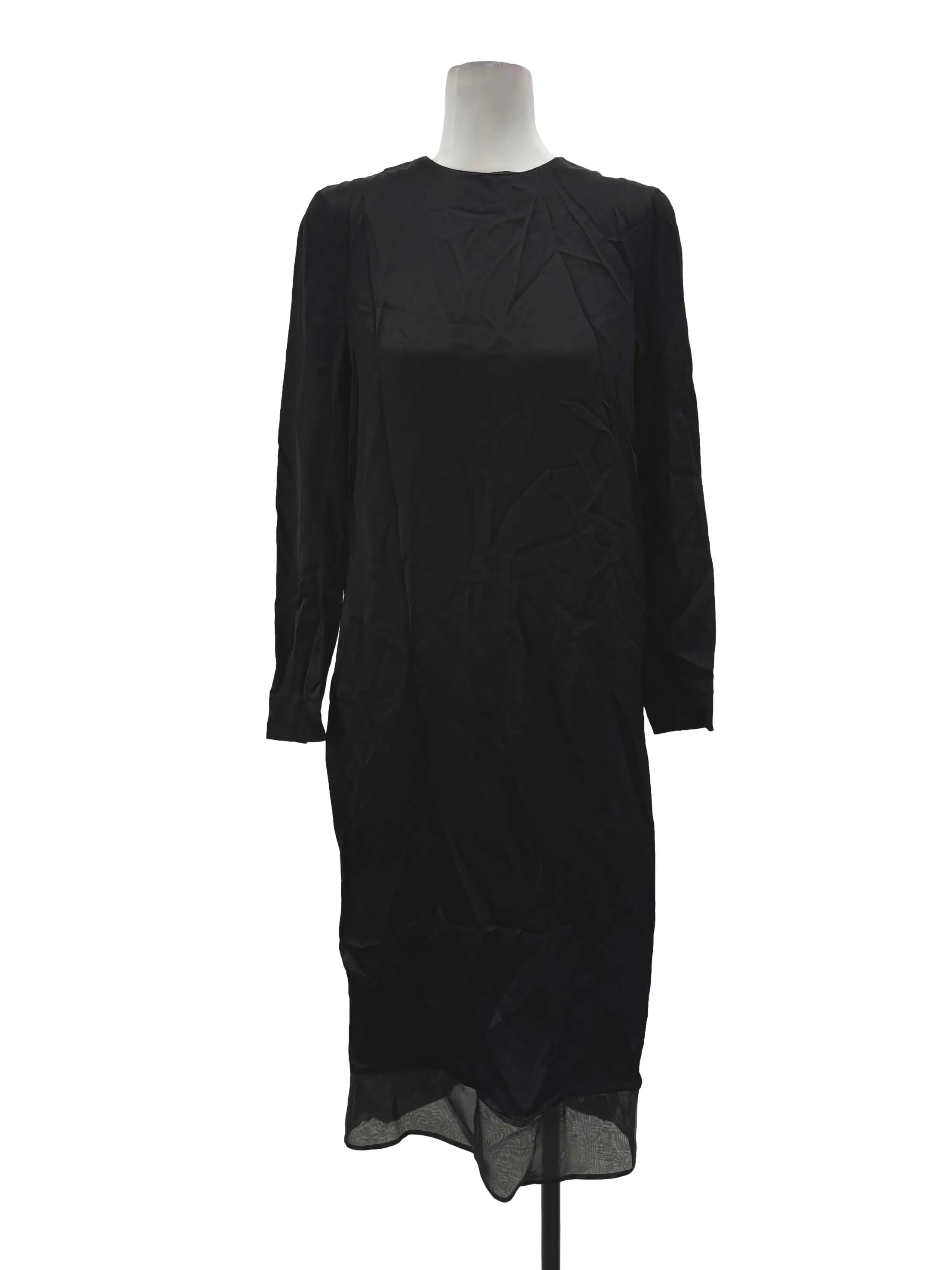 Black Straight Long Sleeves Dress