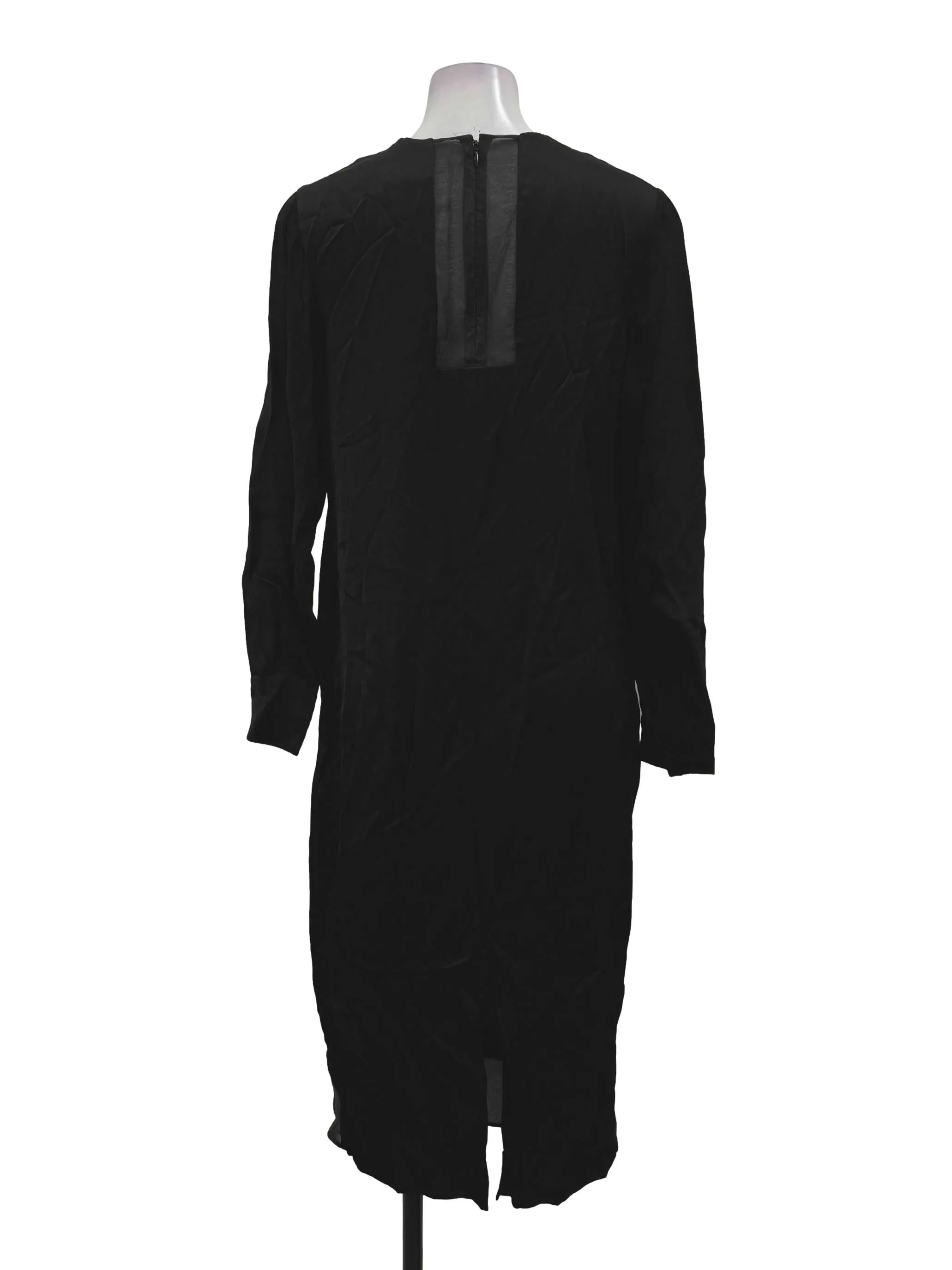 Black Straight Long Sleeves Dress