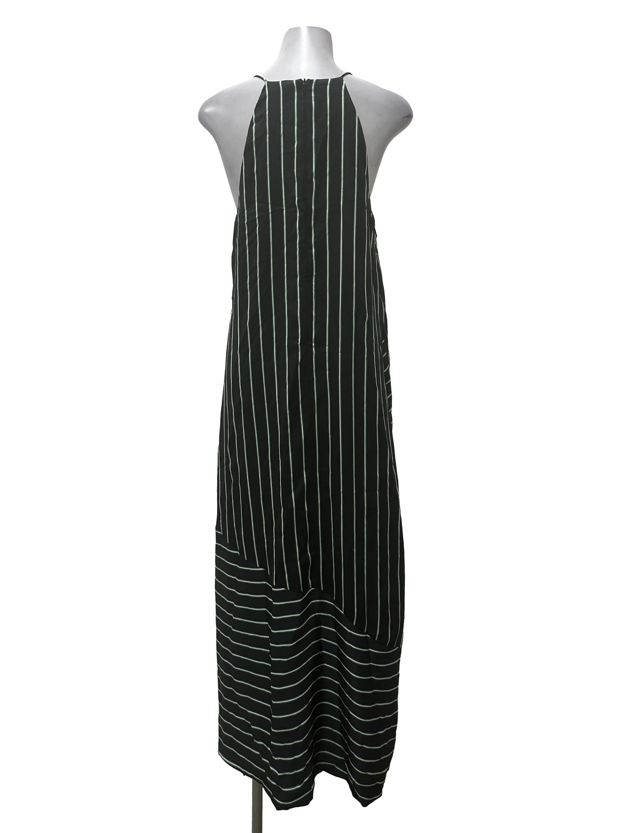 Black Striped Slip Dress