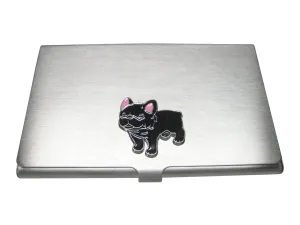 Black Toned French Bulldog Business Card Holder