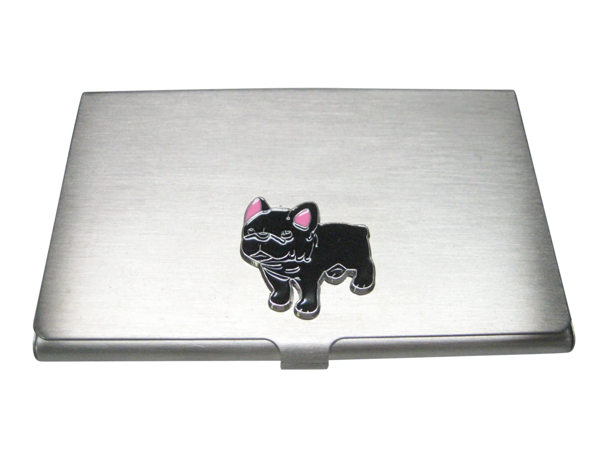 Black Toned French Bulldog Business Card Holder