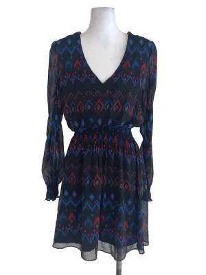 Black Tribal Blouson Dress