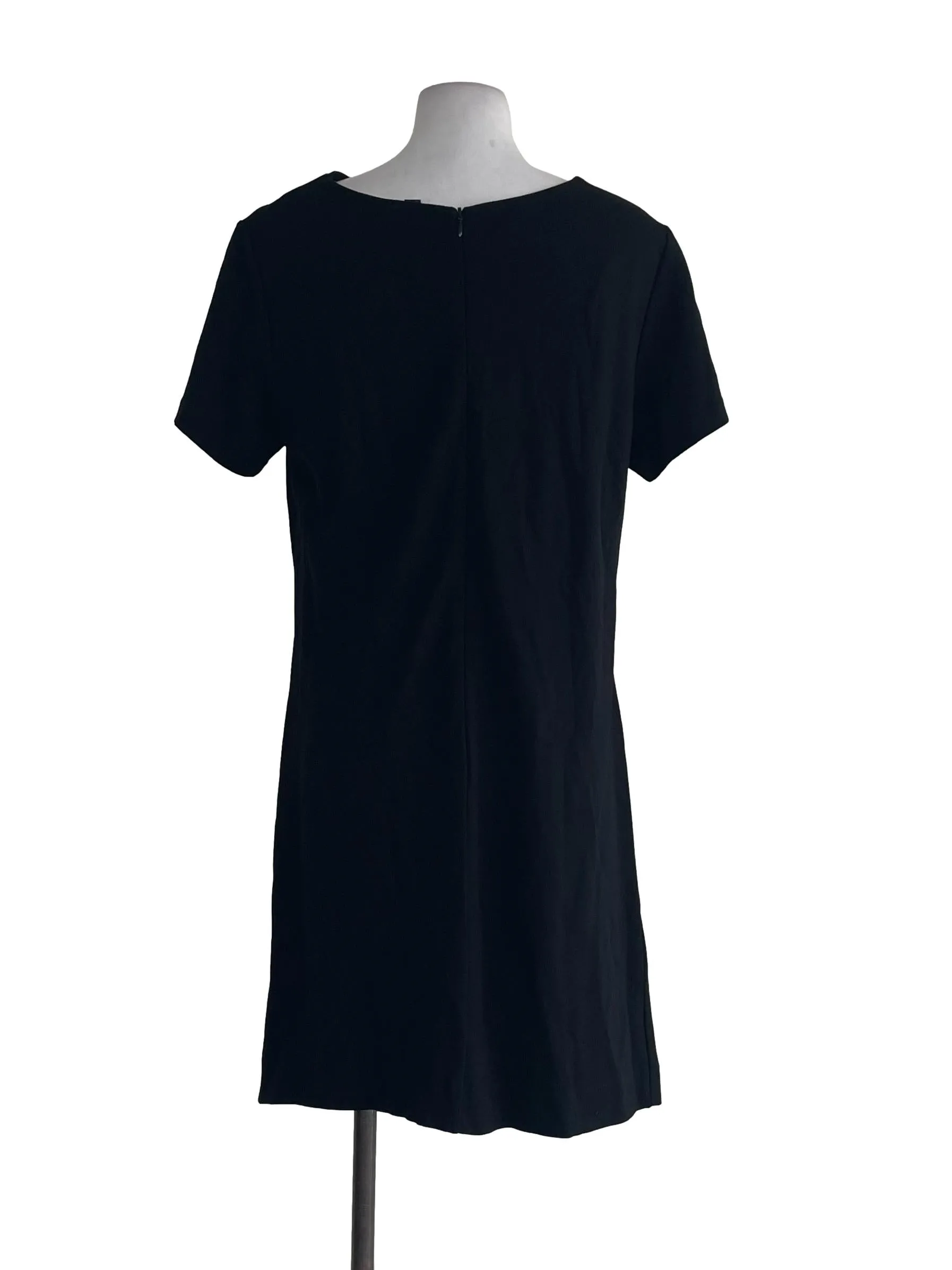Black Twisted Short Sleeves Dress