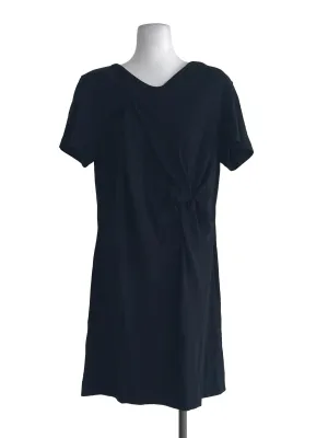 Black Twisted Short Sleeves Dress