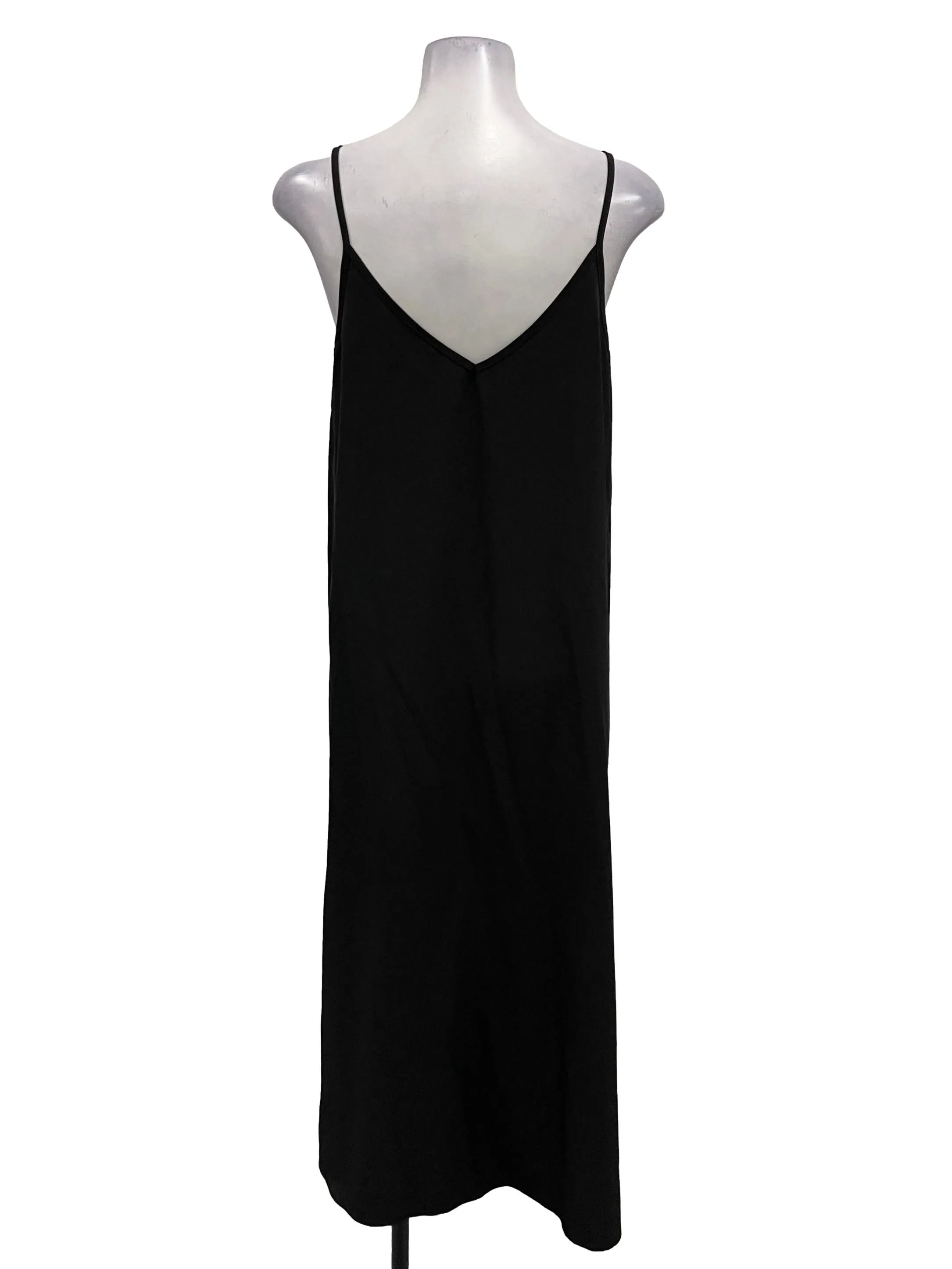 Black V-Neck Cami Midi Dress OSN