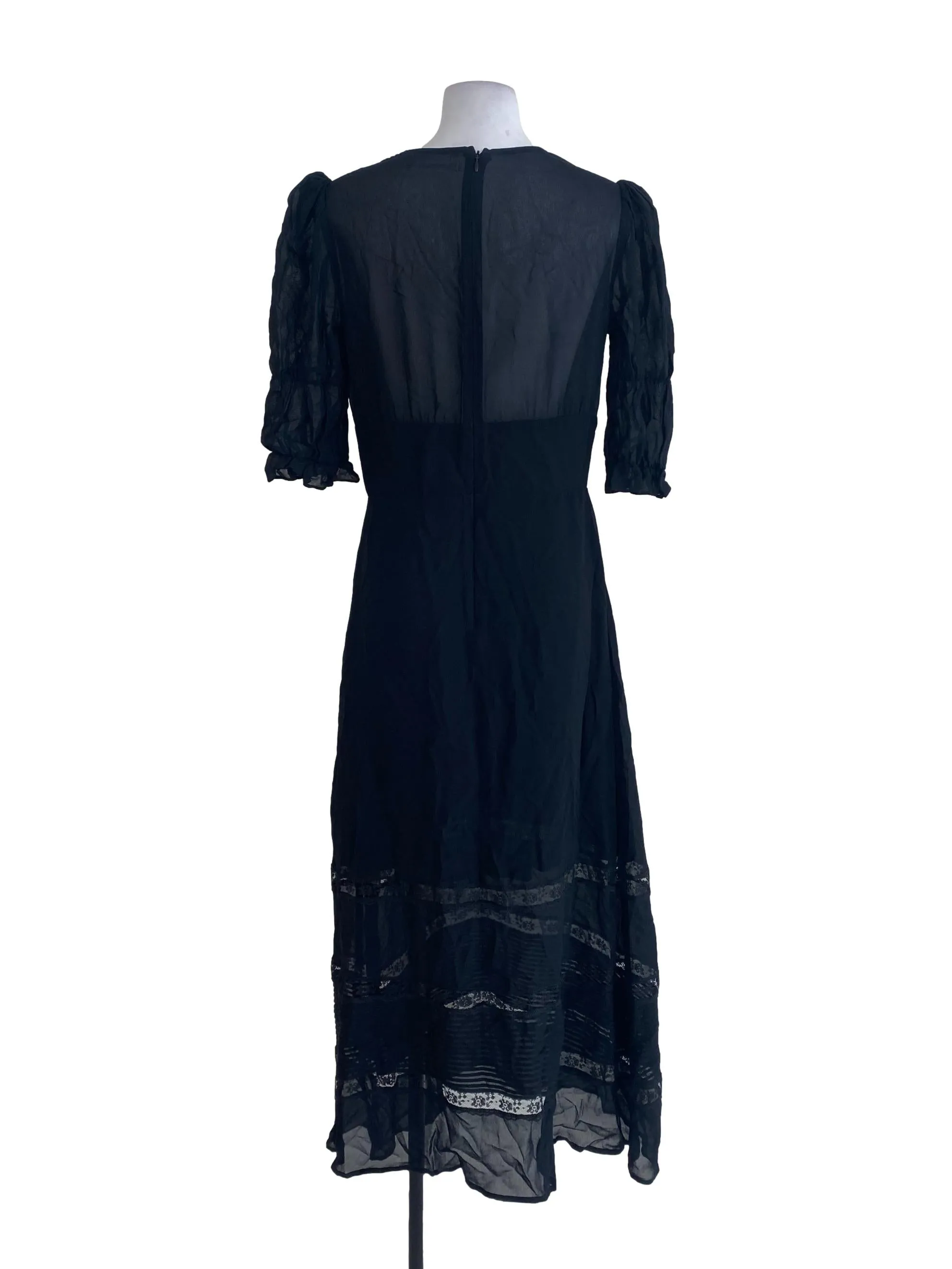 Black V Neck Dress