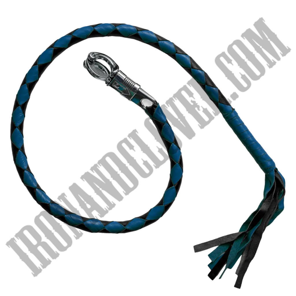 Blue & Black Leather Get Back Whip